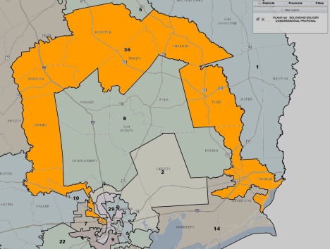 The oddly-shaped 36th district